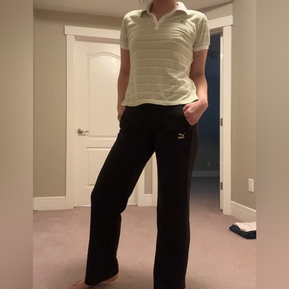 Y2K Lacoste polo T shirt & puma wide leg pants - Picture 1 of 7
